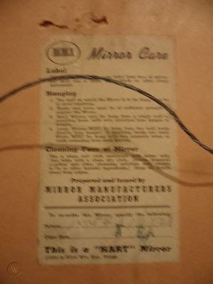 i have a 1944 by mirror mfrs assn Chicago. . Mirror manufacturers association 1944
